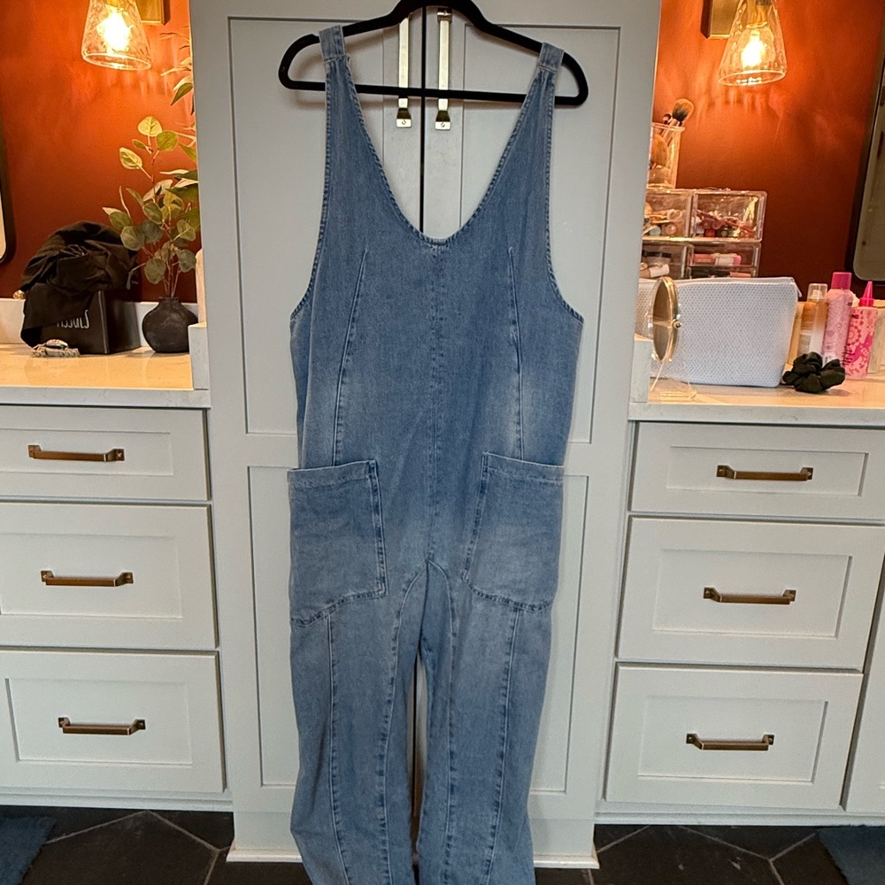 We the Free Denim Jumpsuit